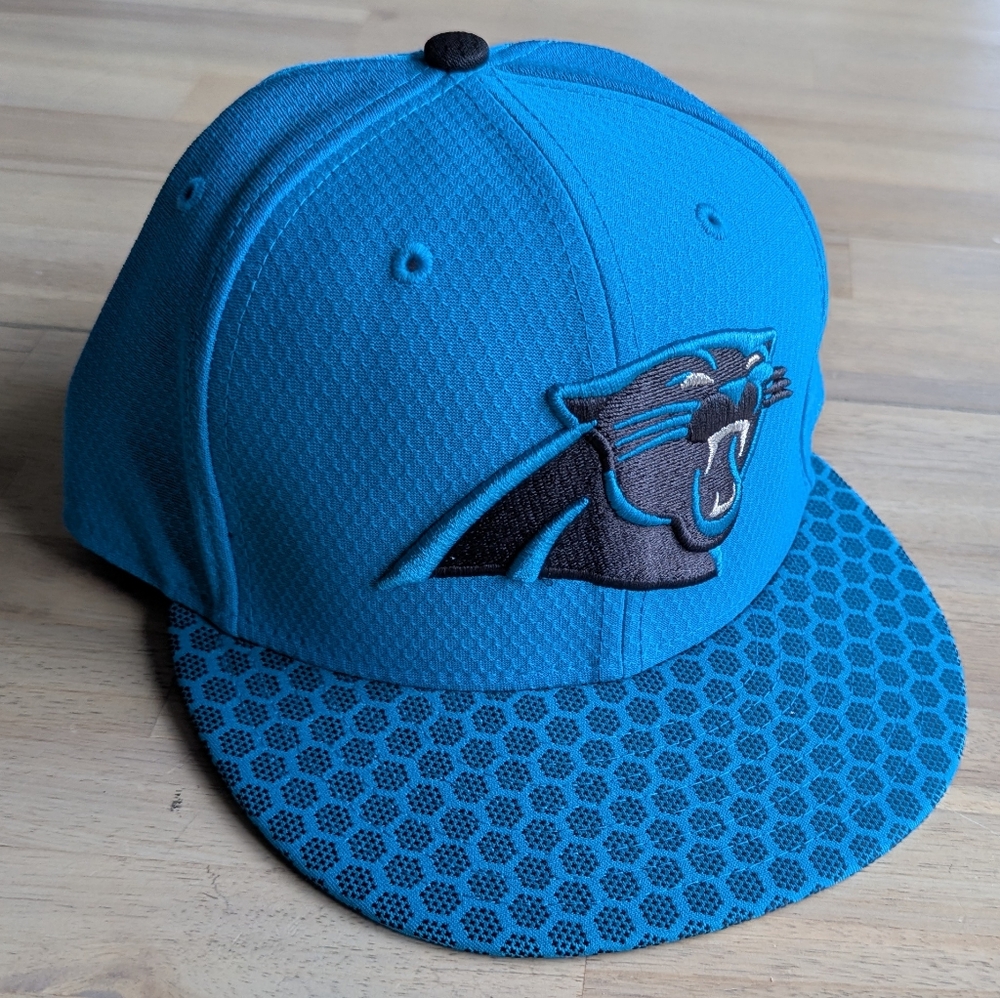 CAROLINA PANTHERS NEW ERA SIDELINE HAT 59FIFTY NFL FOOTBALL ONFIELD CAP 7 1/4‎
